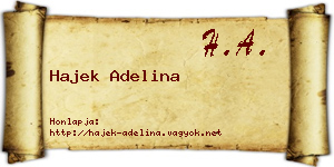 Hajek Adelina névjegykártya
